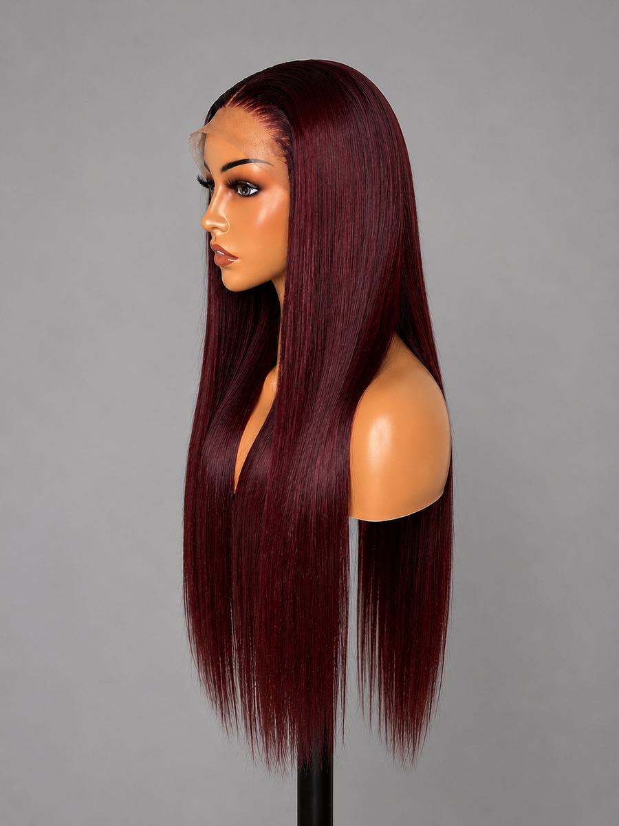 BLUNT — Blunt Cut Bone Straight Closure Wig