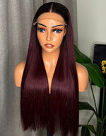 BLUNT — Blunt Cut Bone Straight Closure Wig