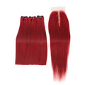 Burgundy Bone Straight Hair