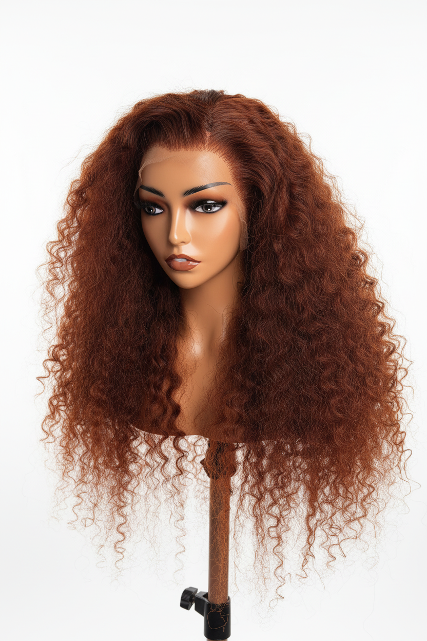 Ginger Curly Lace Front Wig 4