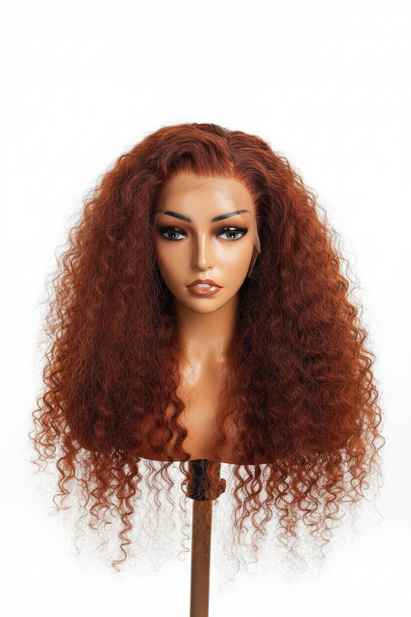 Ginger Curly Lace Front Wig 8
