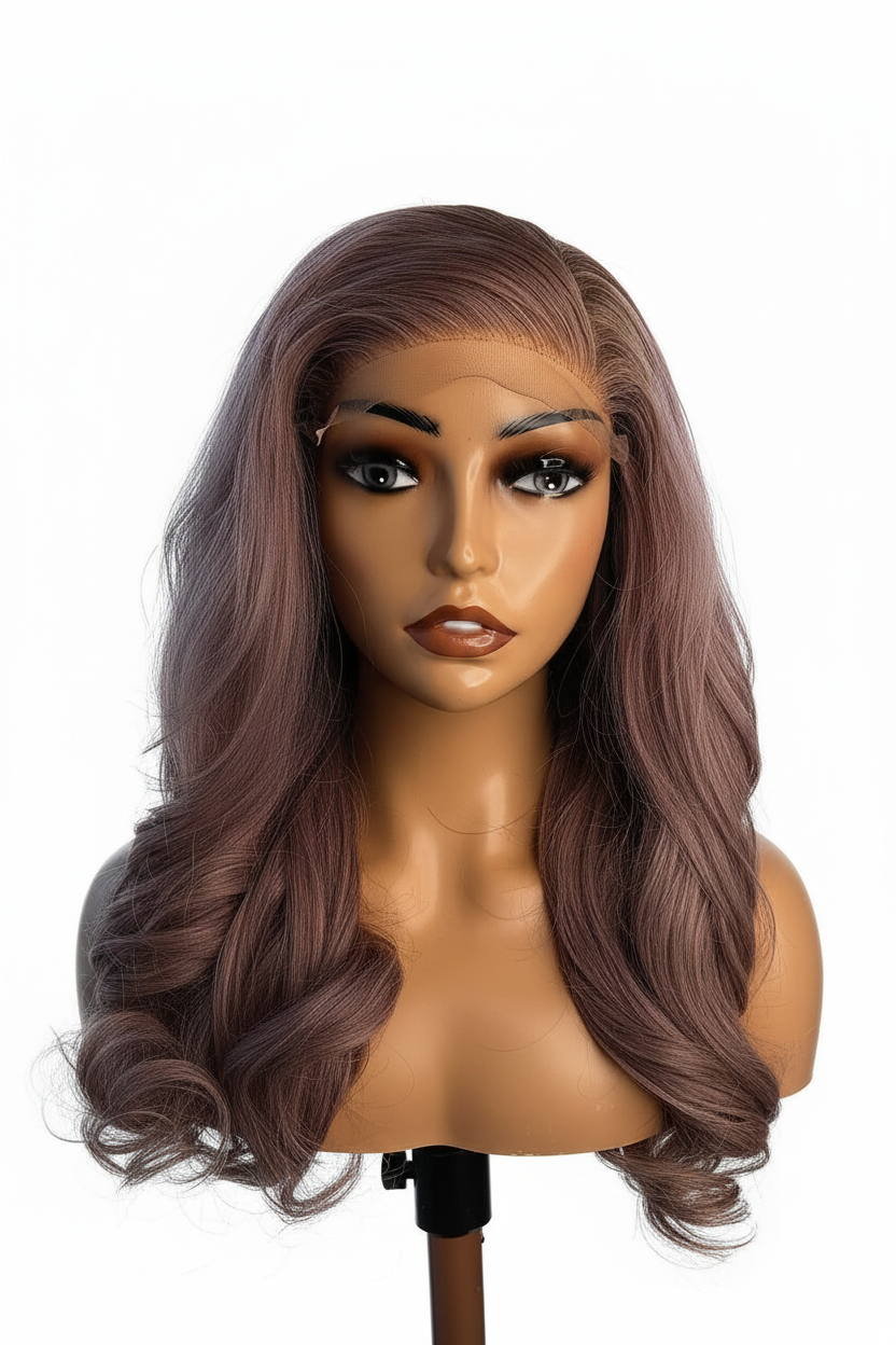 PURPLE BLUSH Bounce Curls Wig – Lace Closure View