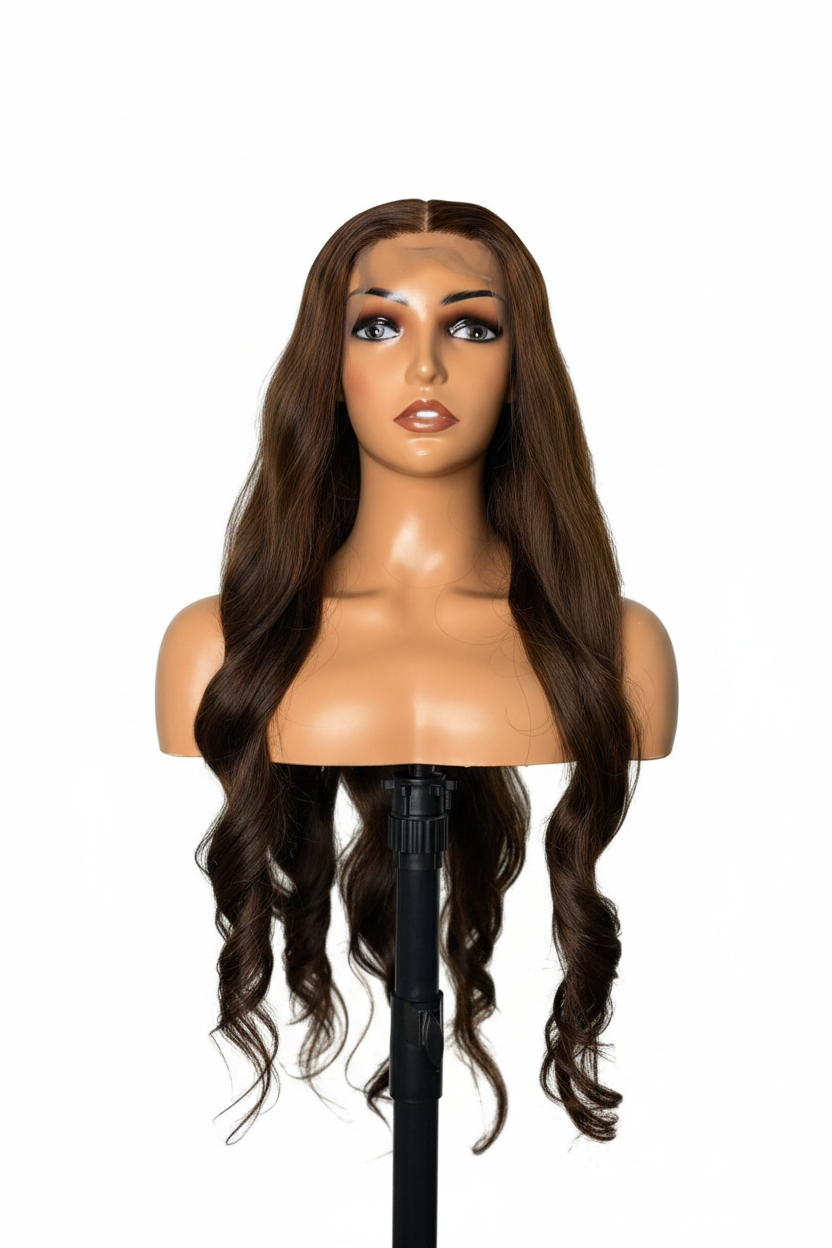 CO CO Body Wave Closure Wig – Full View
