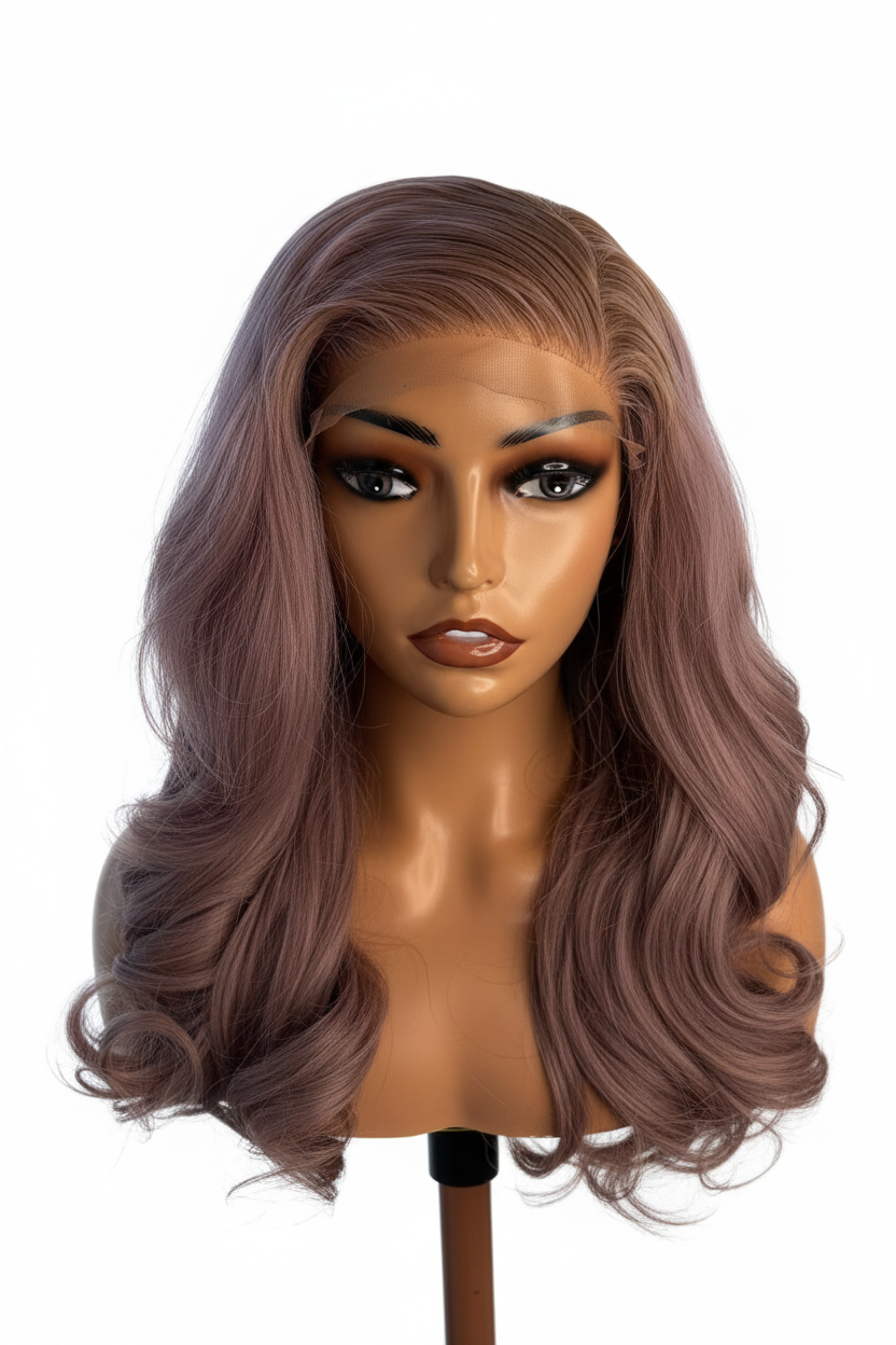 PURPLE BLUSH Bounce Curls Wig – Front View
